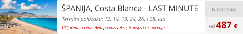 Leto 2025, letovanje - Costa Blanca