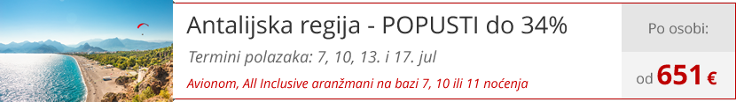 Leto 2025, letovanje - Antalijska regija