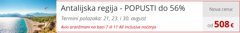Leto 2025, letovanje - Antalijska regija