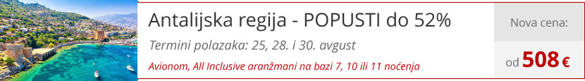 Leto 2025, letovanje - Antalijska regija