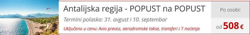 Leto 2025, letovanje - Antalijska regija