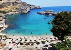 Leto 2026, letovanje - Rodos - Hoteli: Pogled na plažu