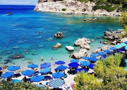 Leto 2025, letovanje - Rodos - Hoteli: Pogled na plažu