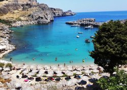 Leto 2025, letovanje - Rodos - Hoteli: Pogled na plažu